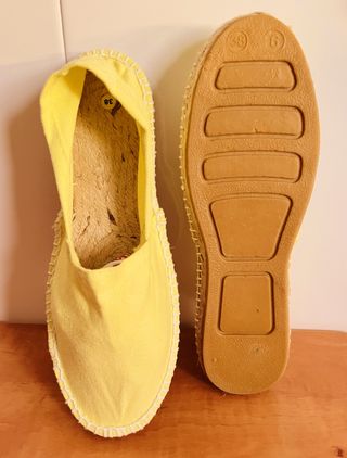 Alpargatas cáñamo amarillas talla 38