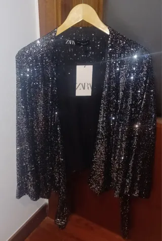 Chaqueta Zara lentejuelas fiesta Talla M