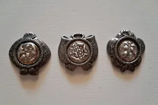 Set 3 ciondoli vintage argentati