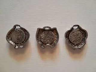 Set 3 ciondoli vintage argentati