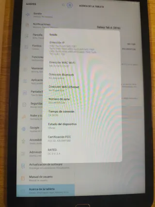 Samsung Galaxy Tab A6 Negra 10 pulgadas