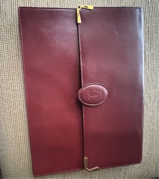 Cartier Dossier Vintage Piel Roja