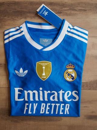 Camiseta Real Madrid Azul Adidas Talla S
