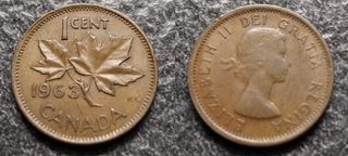 1 - 5 - 10 Cent. Canada 1963-1968-1975-1978