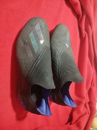 Botines Adidas Futbol Negro/Azul