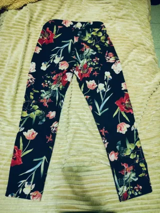 Pantaloni donna fantasia floreale taglia S