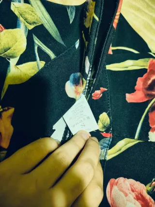 Pantaloni donna fantasia floreale taglia S