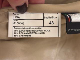 Cappotto misto Cachemire grigio taglia 43