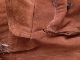 Giubbotto imbottito parka in camoscio con cappucci