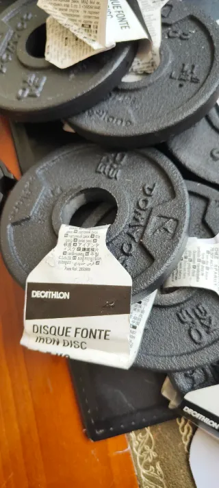 Discos pesas 0,5 kg Domyos SIN ESTRENAR.y Bloquea