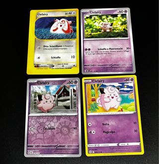 Carte Pokémon Clefairy e Clefable