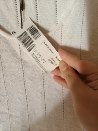 Vestido blanco de punto