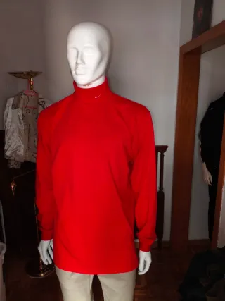 Felpa Nike Rossa con Collo Alto