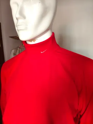 Felpa Nike Rossa con Collo Alto