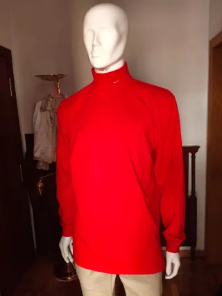 Felpa Nike Rossa con Collo Alto