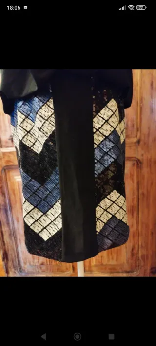 Vestido Fiesta elegante con falda lentejuelas