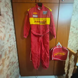 Tuta da kart MIR rossa e gialla