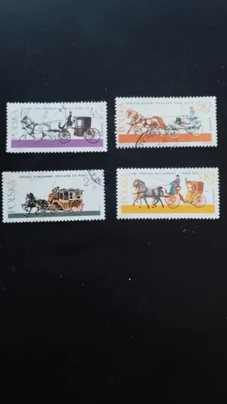 Sellos Polonia Carruajes Antiguos - lote 6