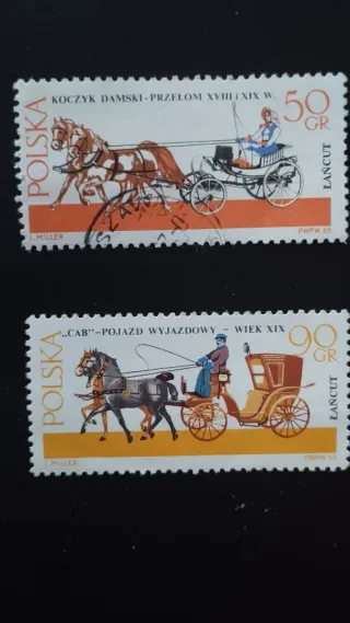 Sellos Polonia Carruajes Antiguos - lote 6