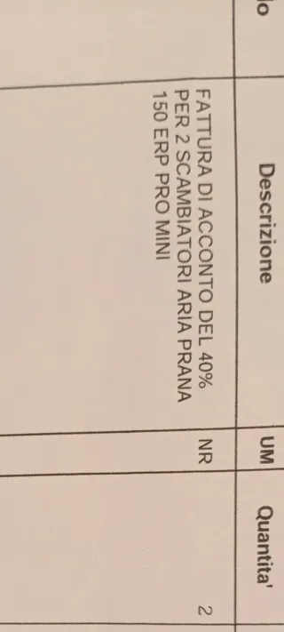 Scambiatore di calore Prana