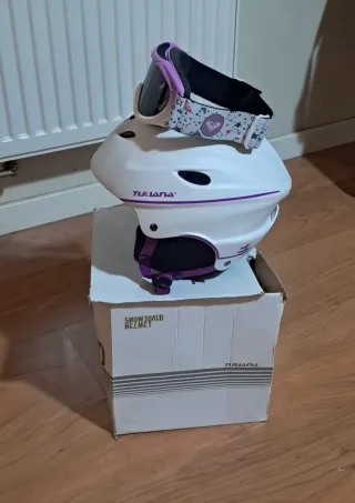 Casco y gafas de snowboard Tijuana.