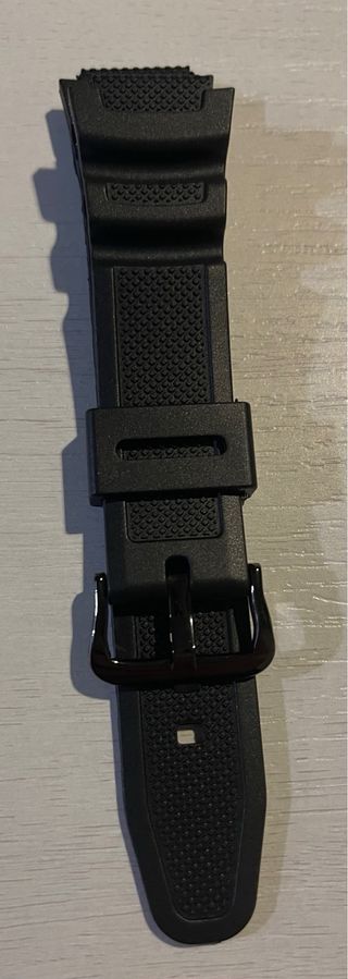 Correa de caucho Casio Negra/Plateada