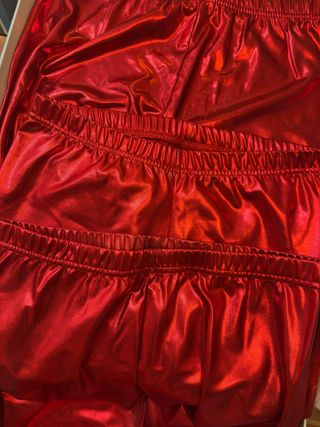 Set 3 mallas largas rojo metalizado Talla M