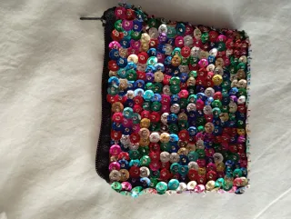 Monedero lentejuelas multicolor