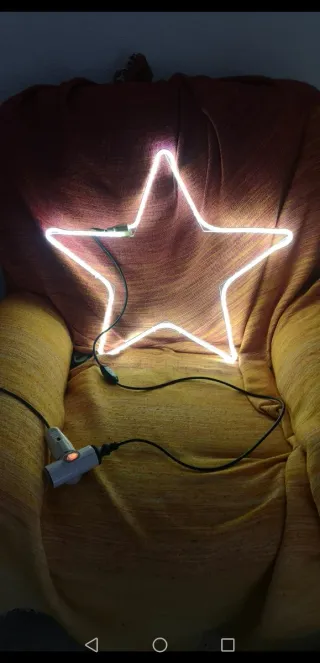 Estrella de Navidad Neón Led, más bombillas
