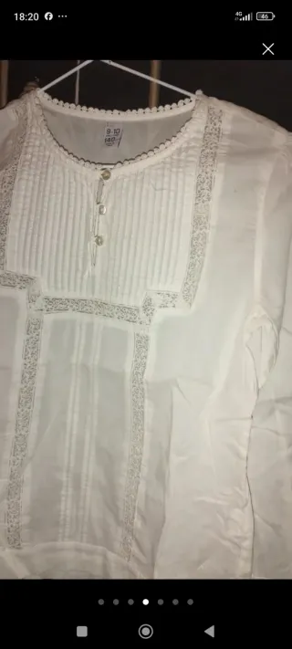 Camisa niña algodón 9-10 años