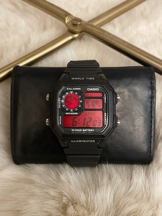 Casio ae1200 negro “blood moon”