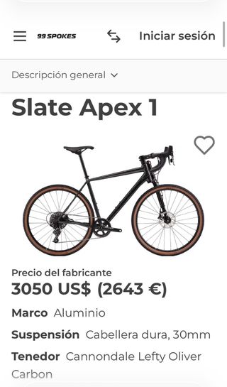 Cannondale Slate Apex 1 Talla M 2020