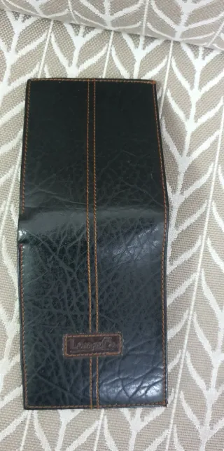 Cartera de caballero Lona negra y marrón