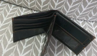 Cartera de caballero Lona negra y marrón