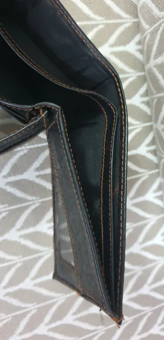 Cartera de caballero Lona negra y marrón