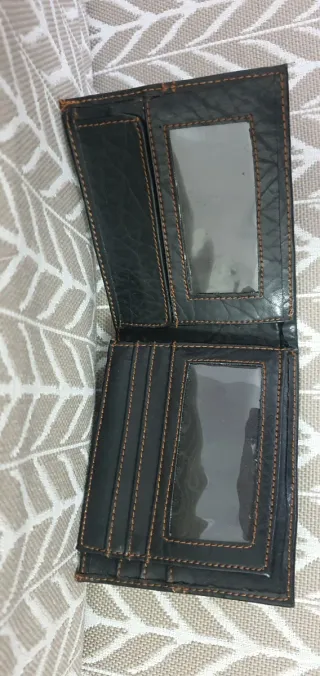 Cartera de caballero Lona negra y marrón