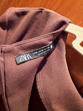 Vestido Zara manga larga drapeado