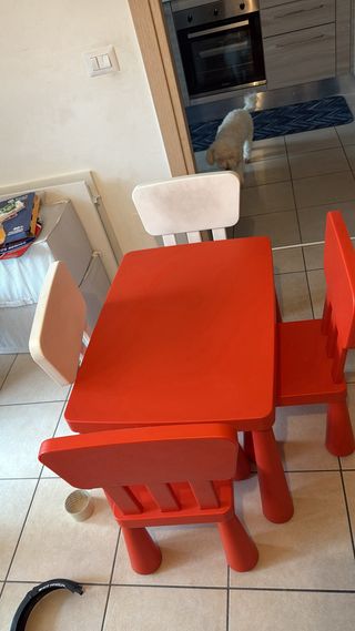 Tavolino e sedie Ikea per bambini