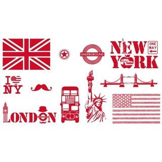 Sellos STAMPO TEXTILE - NY y Londres - Aladine