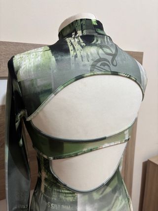 Vestido estampado manga larga