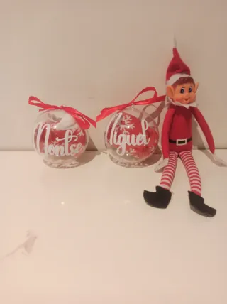 Bolas Navidad Personalizadas con Nombre y calcetin