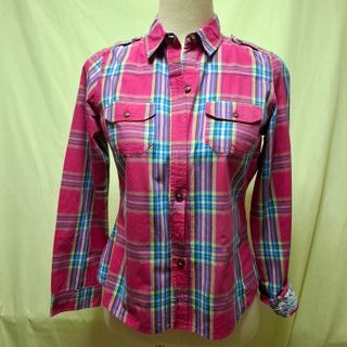 Camisa Massimo cuadros fucsia y multicolor