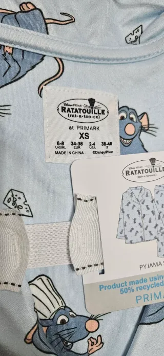 Pijama Ratatouille Primark Talla XS