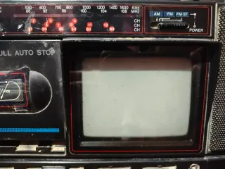 Radio Cassette NVR 58 Vintage con Mini TV