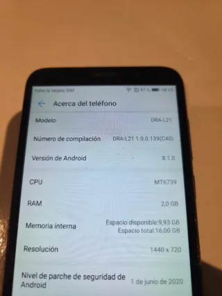 Huawei Y5 Prime (DRA L21) Nero
