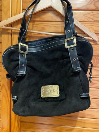 Bolso Tous Negro Piel/Ante