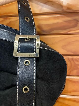 Bolso Tous Negro Piel/Ante