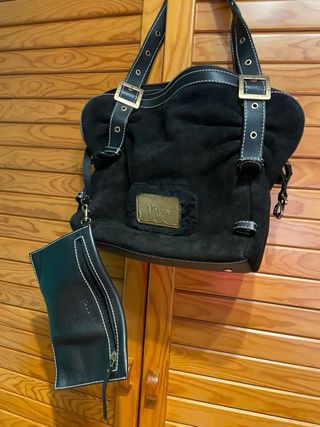 Bolso Tous Negro Piel/Ante