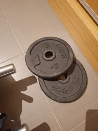 Mancuernas ajustables con discos