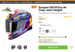 Casco Scorpion Exo R1 Air Talla M